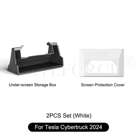 For Tesla Cybertruck 2024 Storage Box Storage Organizer Case Tray Under The Central Control Screen Behind The Screen Storage Box