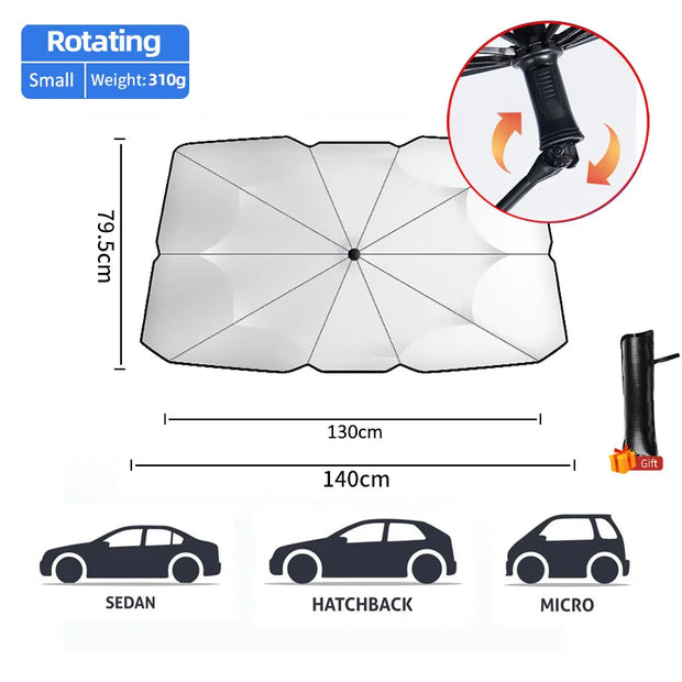 Car Sunshade Windshield Umbrella Front Sun Shade Parasol Foldable Summer Protection Car Seat Heat Insulation Car Accessories