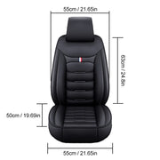 Univers Car Full Seat Cover PU Leather Car Seat Protector Design Airbag Front&Rear Split Bench Compatible Cover Fit Most Car SUV