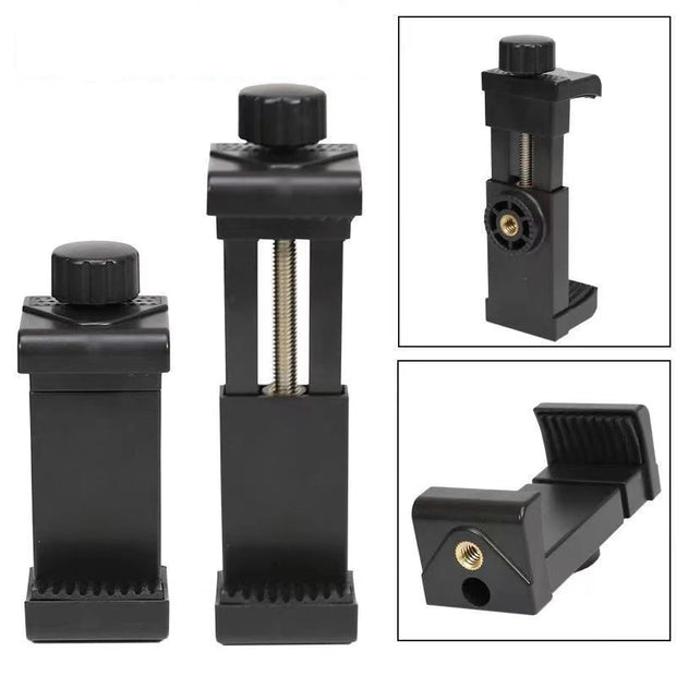 Tripod Phone Holder Mount Adapter with 1/4 Inch Screw Mobile Smartphone Clip Support Cellphone Clamp Support for Iphone Samsung