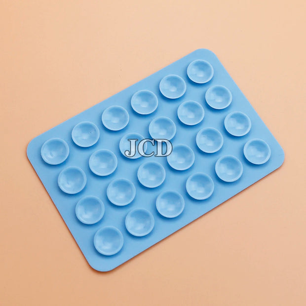 2PCS Double Side Silicone Pad For Mobile Phone Fixture Suction Cup Backed Adhesive Silicone Rubber Sucker Pad For Fixed Pad