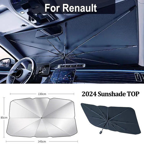 Car Sunshade Windshield Umbrella For Renault Koleos Captur Megane Clio Scenic Talisman Arkana Car Front SunShade