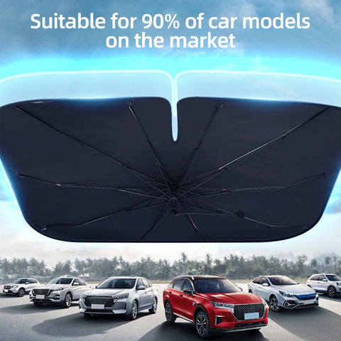 Newest Car Windshield Sunshade Umbrella with 360°Rotation Bendable Handle Front Window Sun shade UV Protection Heat Insulation