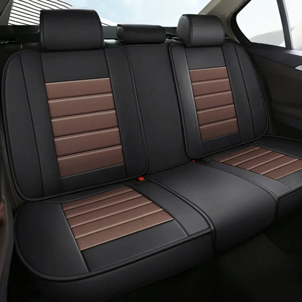 Full Set Car Seat Covers PU Leather Front&Rear Split Bench Protector Four Season Universal Fit Most Car SUV Car Accessories