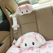 Sanrio Jirai Kei My Melody Headrest Seat Belt Cover Back Cushion Lolita Kuromi Cushion Sofa Bed Throw Pillow Decor Gifts Girl