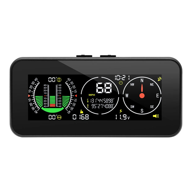 NEW X90 GPS Speedometer Head Up PMH KMH Slope Meter Inclinometer on-board Computer Car with Car Compass Clock Latitude Longitude