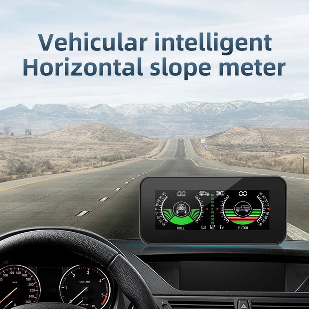 AD M50 Slope Meter HUD Off Road GPS Smart Inclinometer Digital Display Tilt Roll Pitch Angle Inclinometro Auto Intelligent Volt