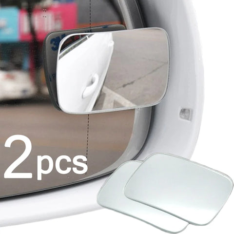 2pcs Car Frameless Blind Spot Mirror Wide Angle Adjustable Rearview Mirror for Car Safety Parking Reversing Convex Mirrors