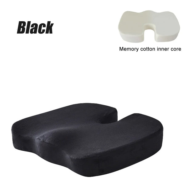 Travel Seat Cushion Memory Foam U-Shaped Pillow for Chair Cushion Pad Car Office Hip Support Massage Orthopedic Pillow