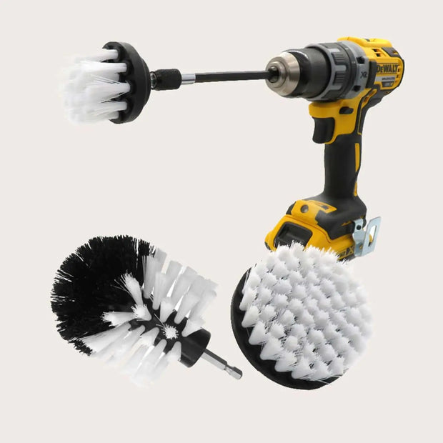 3Pcs/Set Electric Scrubber Brush Drill Brush Kit Plastic Round Cleaning Brush For Carpet Glass Car Tires Nylon Brushes