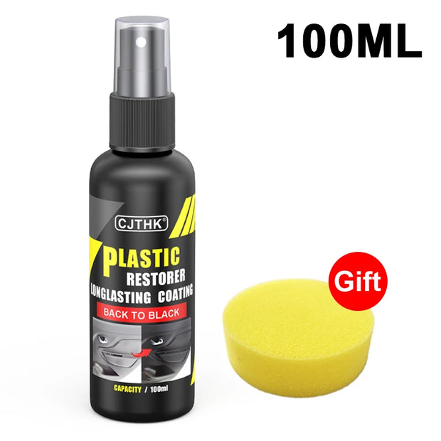 Car Plastic Restorer Coating Agent Auto Plastic Rubber Exterior Repair Clean Refresh Restoration Agent Black Shine Seal Brighten