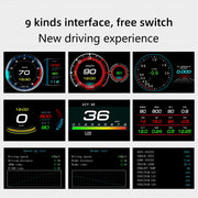 F9 Smart OBD On-Board Computer Gauge RPM Odometer with Clock Digital HUD Windshield Projector Electronics Fuel Mileage Alarm