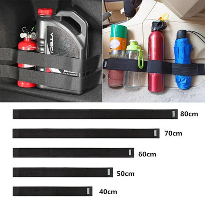 Car Trunk Organizer Elastic Fixing Belt Nylon Strap Storage Bag Tapes Fire Extinguisher Fixing Belt Auto Interior Accessories