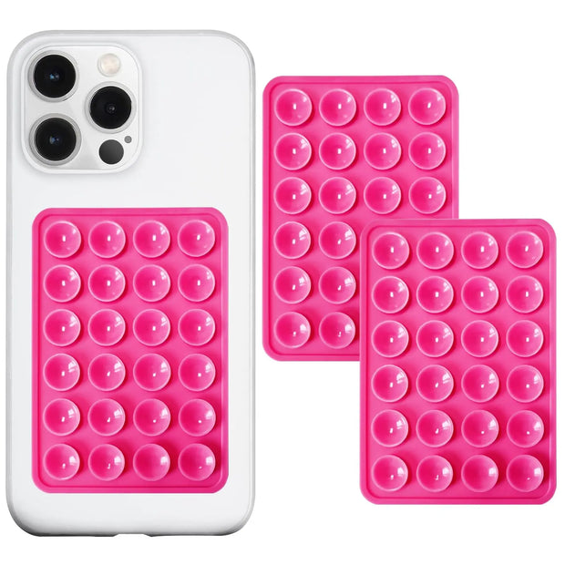 2 Pack Silicone Suction Phone Case Mount, Non Slip Sticky Phone Grip for Cellphone for Strong Grip Holder for Selfies and Videos