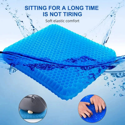 Car Gel Cooling Seat Cushion 3D Honeycomb Cool and Breathable Cool Ice Silk Car Home Office Chair Cushion Car Accessories