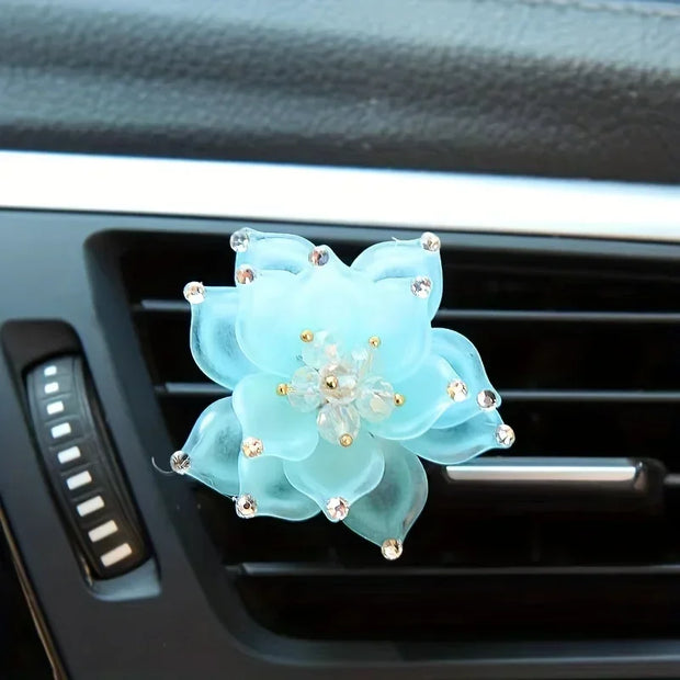 1pc Lotus Car Air Freshener Clip Car Perfume Clip Aromatherapy Air Conditioning Ventilation Ornaments Car Interior Decoration