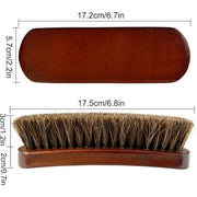 New Horsehair Leather Textile Cleaning Brush for Car Interior Furniture Apparel Bag Shine Polishing Brush Auto Wash Accessories