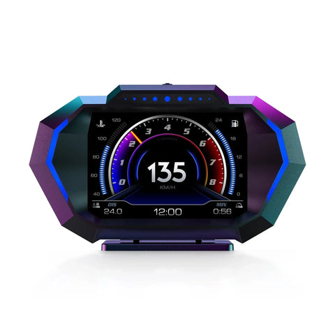 P24 OBD2+GPS HUD Car Head Up Display Multi-function Intelligent Car System Speed Meter Digital Screen Inclinometro 4x4 Off Road