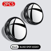 SEAMETAL 2Pcs Side Blind Spot Mirror for Car 360-Degree Suction Cup Parking Auxiliary Convex Mirror 6CM HD Wide Angle Rearview