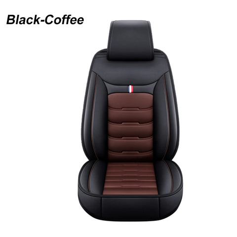 Univers Car Full Seat Cover PU Leather Car Seat Protector Design Airbag Front&Rear Split Bench Compatible Cover Fit Most Car SUV