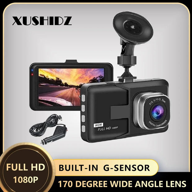 XUSHIDZ Q08 1080P Dash Camera with G-sensor Dashcam Vehicle Video Recorder Super Night Vision DVR Car Camera Loop Recording