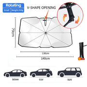 Car Sunshade Windshield Umbrella Front Sun Shade Parasol Foldable Summer Protection Car Seat Heat Insulation Car Accessories