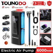 YOUNGDO Tyre Inflator Portable Air Compressor Digital Air Pump Electric Tire Inflator Quick Inflation Pump For Motocycle Bicycle