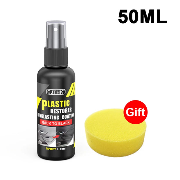 Car Plastic Restorer Coating Agent Auto Plastic Rubber Exterior Repair Clean Refresh Restoration Agent Black Shine Seal Brighten