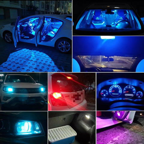 10x 2021 Newest W5W Led T10 Car Light COB Glass 6000K White Auto Automobiles License Plate Lamp Dome Read DRL Bulb Style 12V