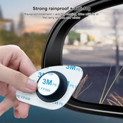 Car Blind Spot Mirror 360 Degree Rotating Frameless Auxiliary Rearview Mirror Auto Motorcycle Wide Angle Sector Mirrors 2pcs