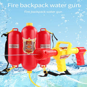 Firefighter Toy Fire Backpack Water Gun Large Capacity Water Gun Fireman Role Play Pool Toys Fire Extinguisher Watergun