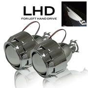 KUNFINE 2PCS/lot 2.5 inch Bi-Xenon HID Projector Lens Shrouds car high/low beam for car headlight halogen or xenon bulb