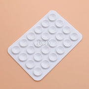 2PCS Double Side Silicone Pad For Mobile Phone Fixture Suction Cup Backed Adhesive Silicone Rubber Sucker Pad For Fixed Pad