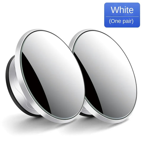 Borderless suction cup small round mirror with high-definition and large field of view, 360 degree adjustable reversing mirror