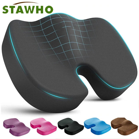 1Pcs Coccyx Seat Cushion Memory Foam U-Shaped Pillow for Chair Cushion Pad Car Office for Tailbone Pain Massage Pillow