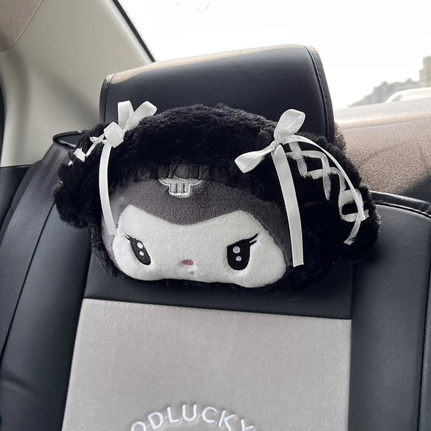 Sanrio Jirai Kei My Melody Headrest Seat Belt Cover Back Cushion Lolita Kuromi Cushion Sofa Bed Throw Pillow Decor Gifts Girl