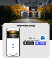 Dash Cam Dual Lens 4K UHD Recording Car Camera DVR Night Vision Video Recorder Built-In Wi-Fi Support GPS 24H Parking