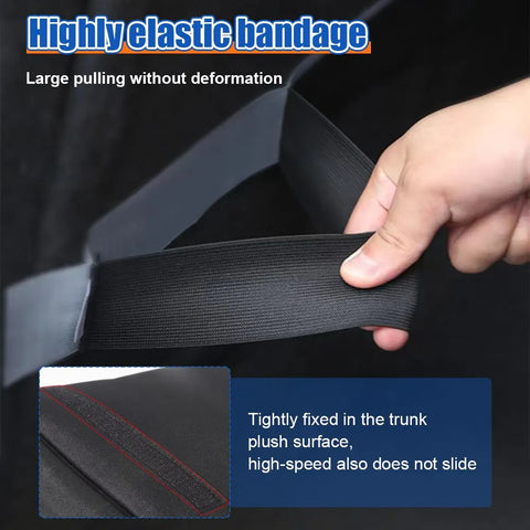 Car Trunk Storage Fixed Belt Black Trunk Organizer Strap Nylon Fire Extinguisher Storage Fixing Belt Auto Interior Accessories