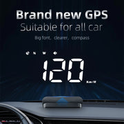 M1 GPS HUD Car Head Up Display Compass Speed MPH KMH Whit Alarm System Projector On-board Computer Windshield Projector Gauge ﻿