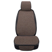 Car Seat Cover Front Rear Flax Seat Protect Cushion Automobile Seat Cushion Protector Pad Mat Backrest Headrest Auto Interior