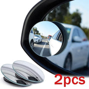 360° Rotation Car Blind Spot Mirror Wide Angle Adjustable Small Round Convex Mirror Car Reversing  Auxiliary Rearview Mirror