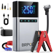 BRPOM Portable Car Starter with Air Compressor 150 PSI 7500A Starter 12V Car Battery Starter Box Car Battery Jumper Starter