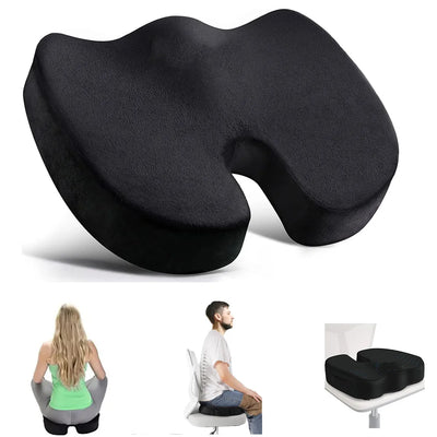 Travel Seat Cushion Memory Foam U-Shaped Pillow for Chair Cushion Pad Car Office Hip Support Massage Orthopedic Pillow