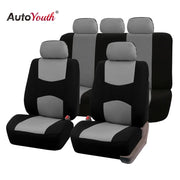 AUTOYOUTH Automobiles Seat Covers Polyestor Full Set 5pcs Fit For Four Seasons