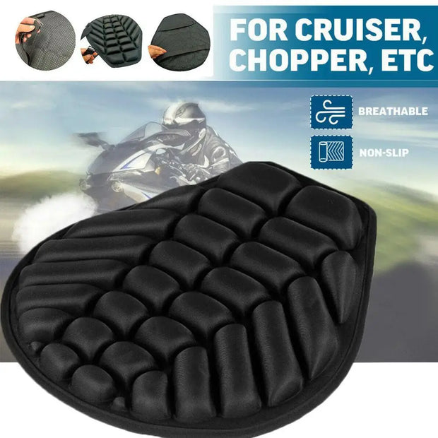 Motorcycle Seat Cushion Black Foam Soft Comfortable Breathable Seat Covers Mats Motorcycles Electric Bike Accessories