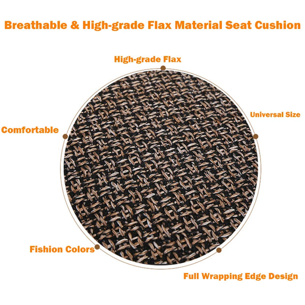 Car Seat Cover Front Rear Flax Seat Protect Cushion Automobile Seat Cushion Protector Pad Mat Backrest Headrest Auto Interior