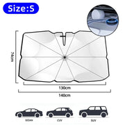 2024 Upgraded Car Windshield Sun Shade Umbrella Foldable Car Sunshade Front Window Cover for UV Ray Block & Sun Heat Protection