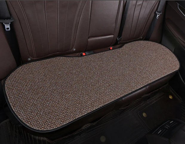 Car Seat Cover Front Rear Flax Seat Protect Cushion Automobile Seat Cushion Protector Pad Mat Backrest Headrest Auto Interior