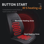 1/2pcs Winter Heated Car Seat Cover 12V Heating Warmer Car Seat Cushion Auto Universal Car Seat Protector Cloak Cover Pads Set