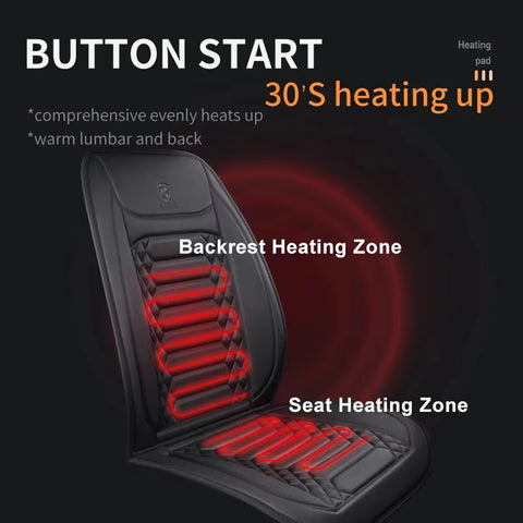 1/2pcs Winter Heated Car Seat Cover 12V Heating Warmer Car Seat Cushion Auto Universal Car Seat Protector Cloak Cover Pads Set